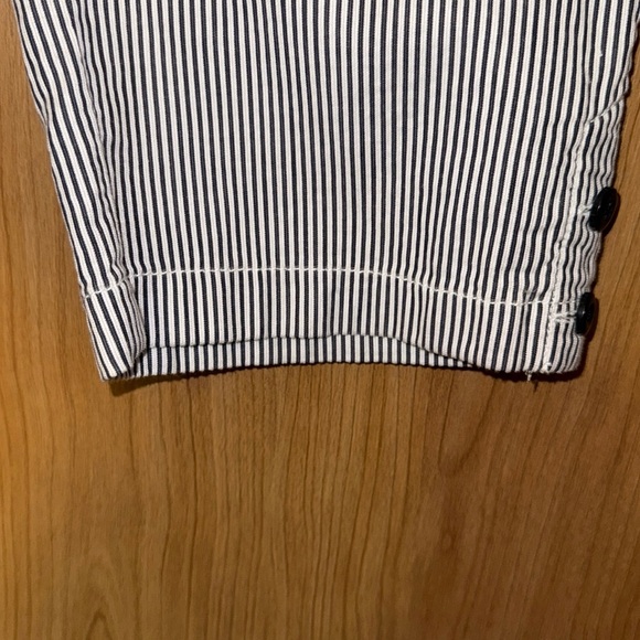 Loft crop Striped Black and White crop Pants size 14 - Picture 5 of 6
